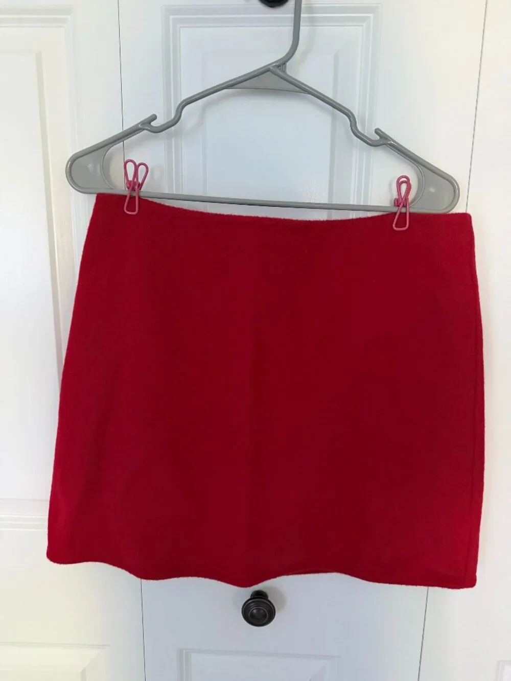 Madewell Double-Faced Mini Skirt in Wool Blend - Size 10 Red